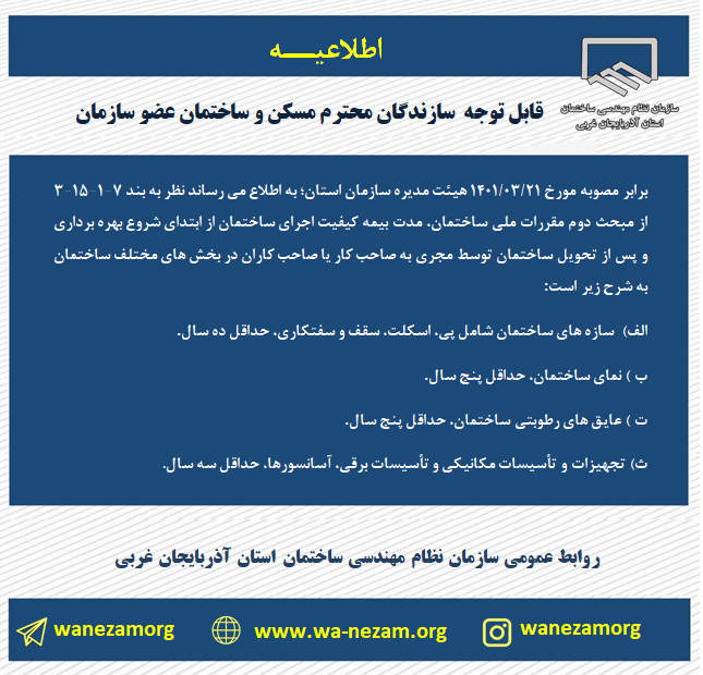 الزام بیمه تضمین کیفیت اجرای ساختمان ها